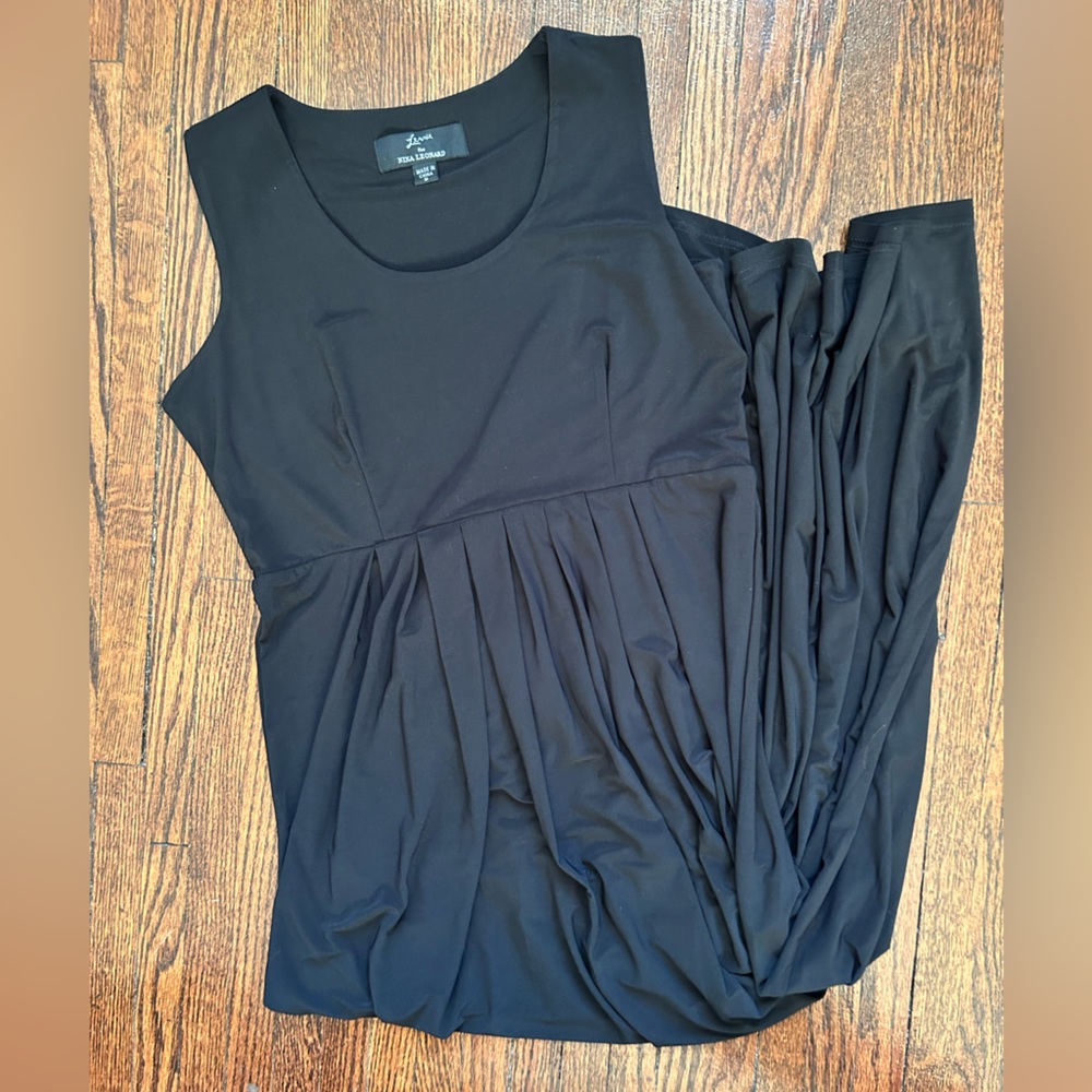 Nina Leonard Black Maxi Dress